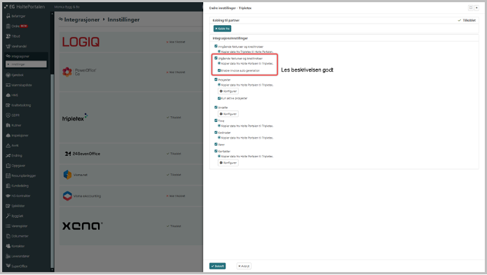 Aktivere automatisk generering av faktura