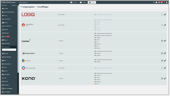 Tripletex i EG HoltePortalen